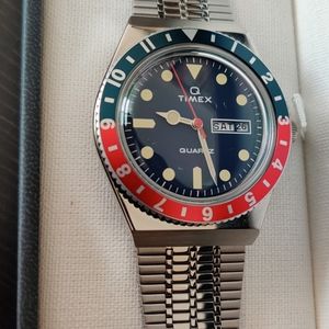 Q Timex Reissue 38mm Stainless Steel Bracelet Watc